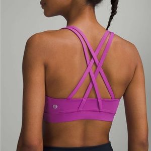 VIVID PLUM LULULEMON ENERGY BRA